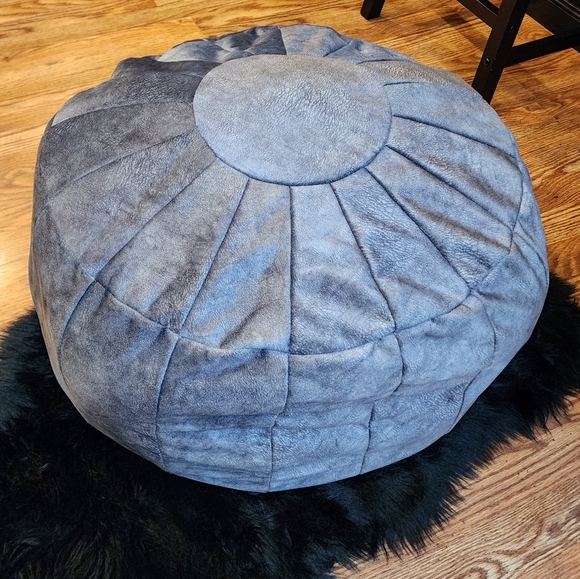 Gray Unstuffed Ottoman (Cover) - Picture 3 of 11